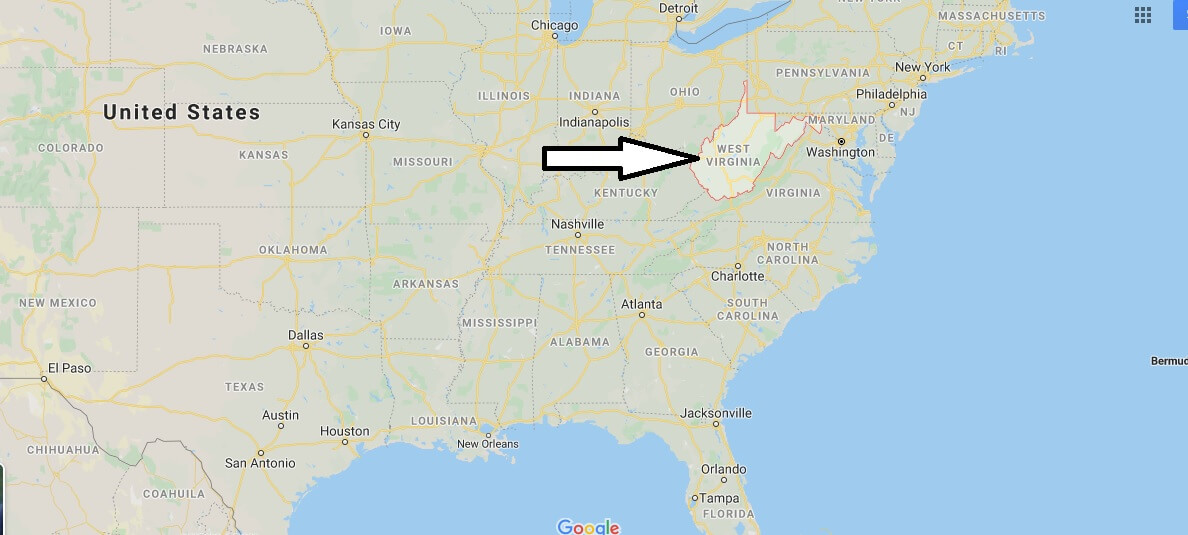 West Virginia on Map
