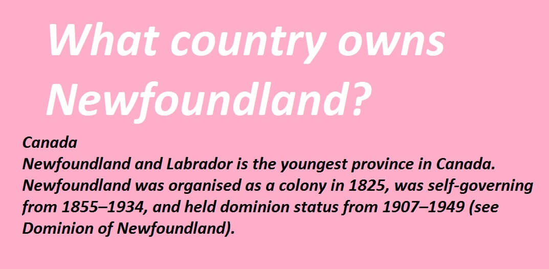 What country owns Newfoundland