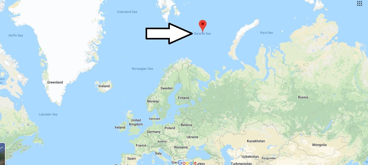Where is Barents Sea? What three seas are north of Russia?