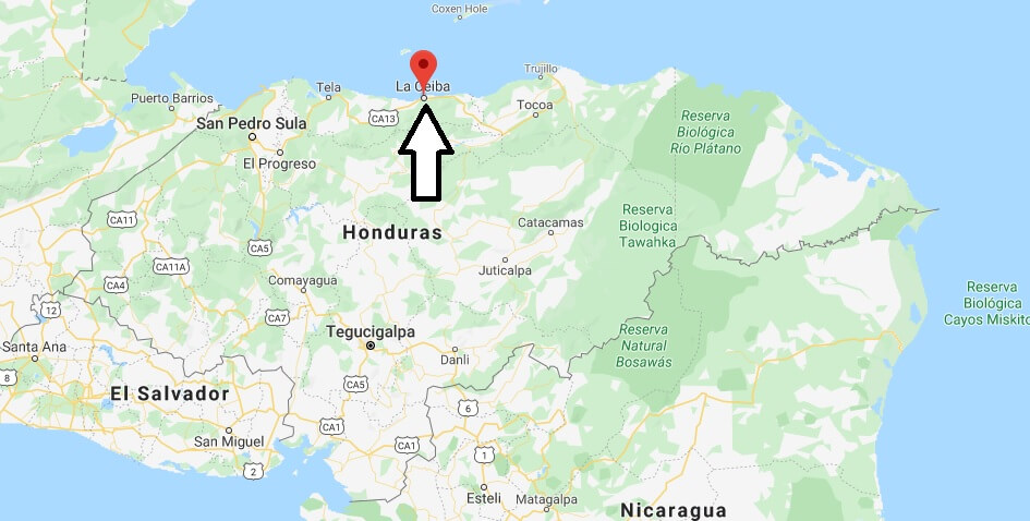 Where is La Ceiba Located? What Country is La Ceiba in? La Ceiba Map