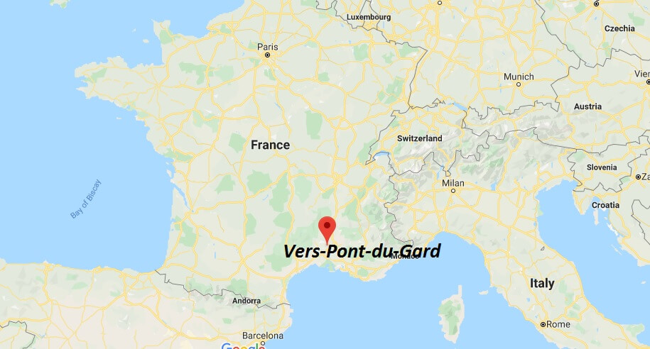 Where is Vers-Pont-du-Gard Located? What Country is Vers-Pont-du-Gard in? Vers-Pont-du-Gard Map