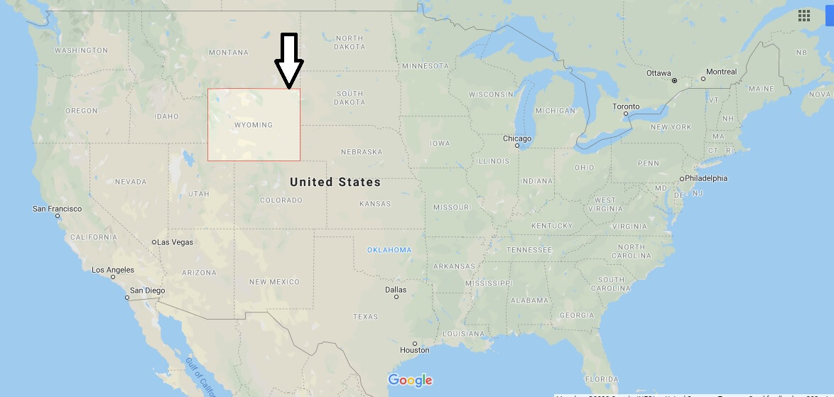 Wyoming on Map