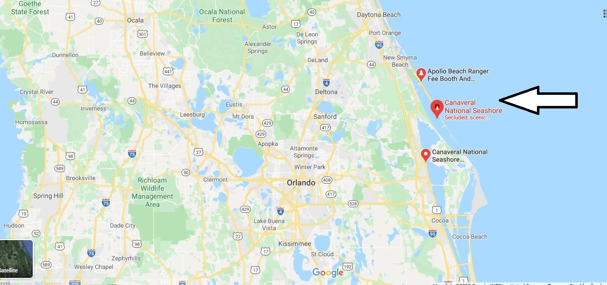 Where is Canaveral National Seashore? What state is Canaveral National Seashore?