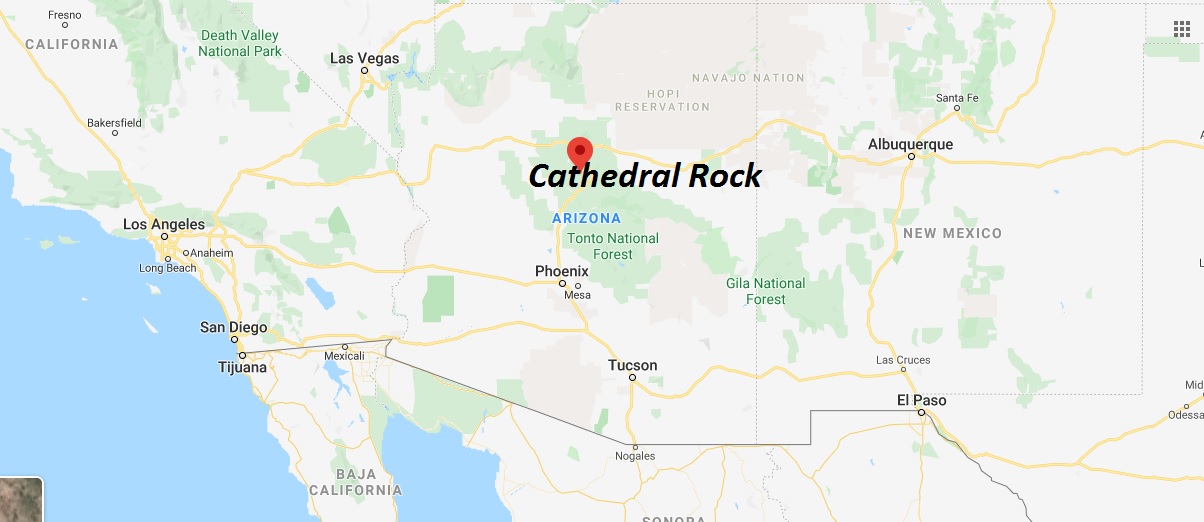 Where is Cathedral Rock? Where can I see Cathedral Rock?