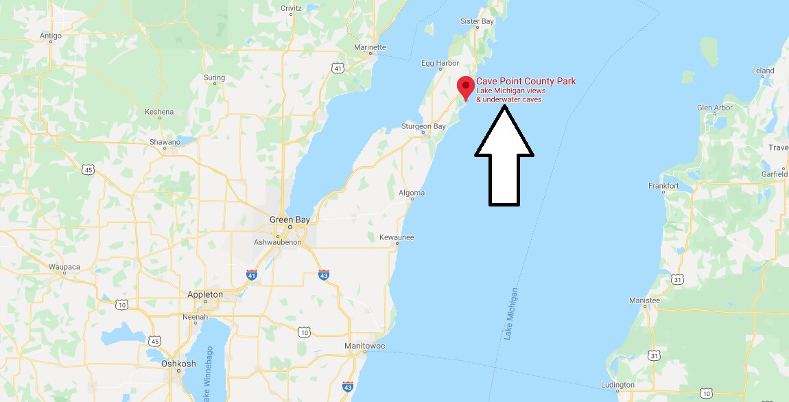 Where is Cave Point County Park? 