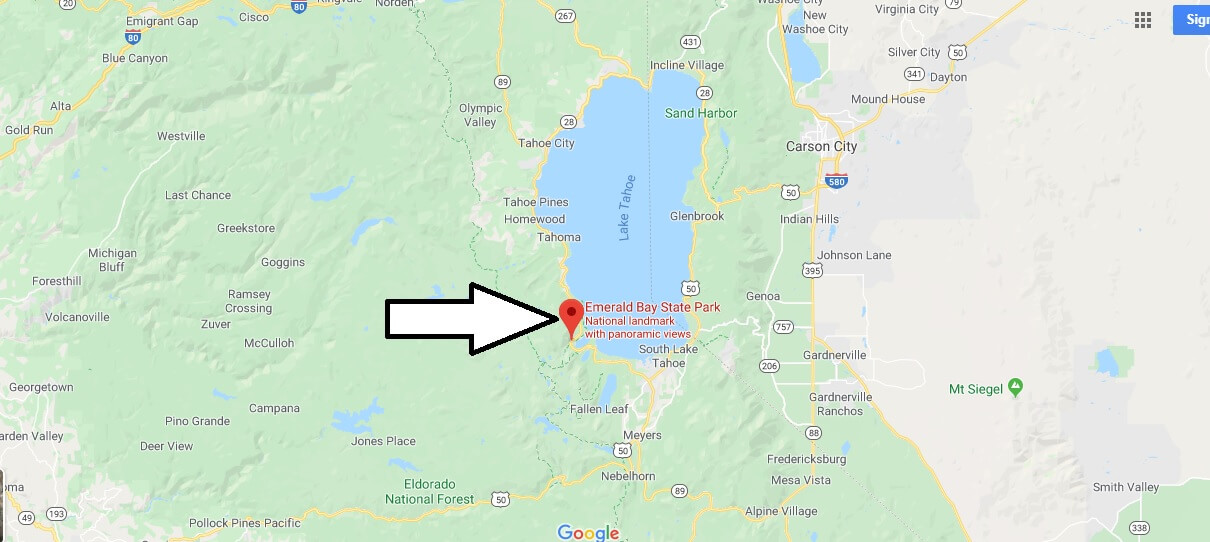 Where is Emerald Bay State Park? Is Emerald Bay in North or South Lake Tahoe?