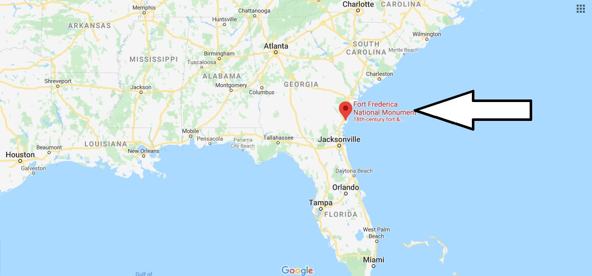 Where is Fort Frederica National Monument?
