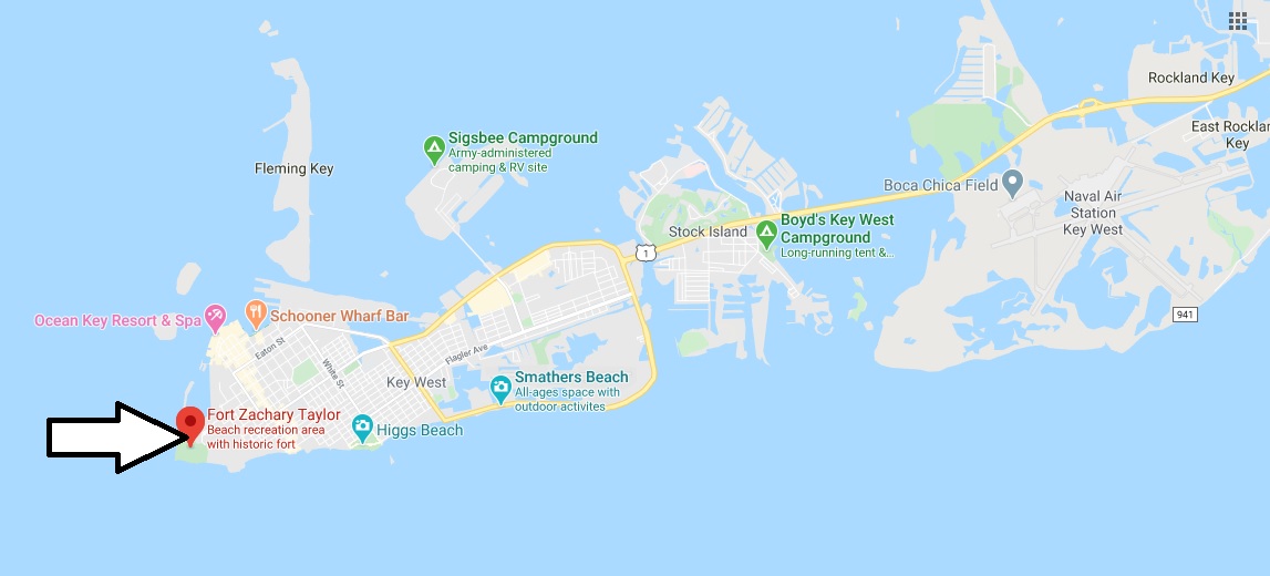 Where is Fort Zachary Taylor Historic State Park? How much does it cost to get into Fort Zachary Taylor?