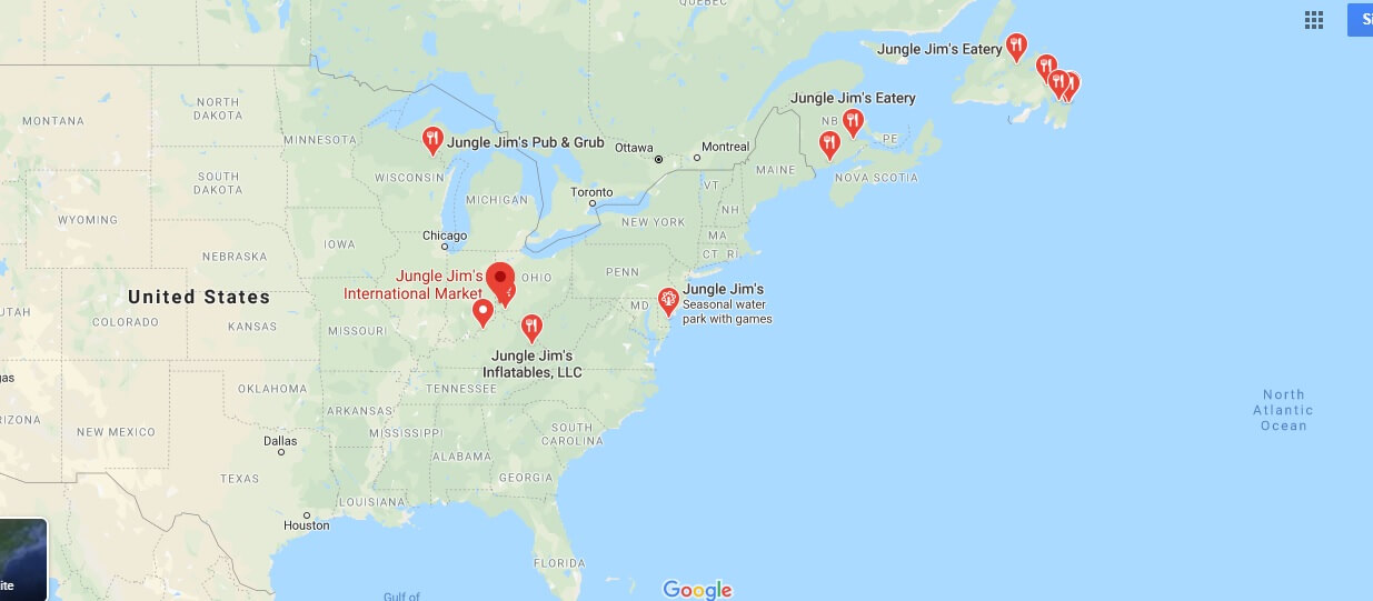 Where is Jungle Jim's? How many Jungle Jim's locations are there?