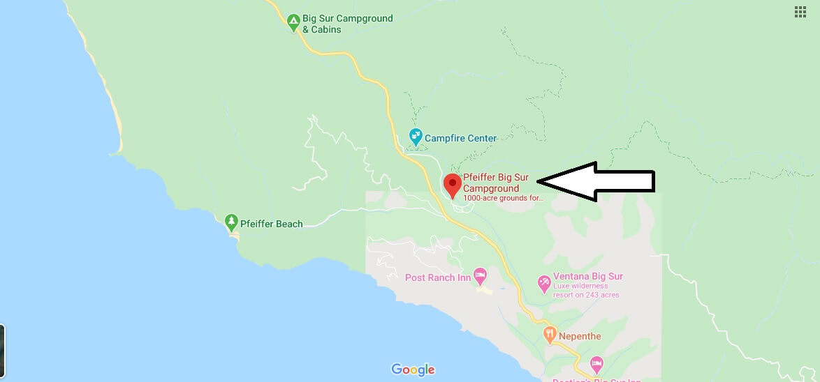 Where is Pfeiffer Big Sur Campground? How do I book Big Sur Campground?