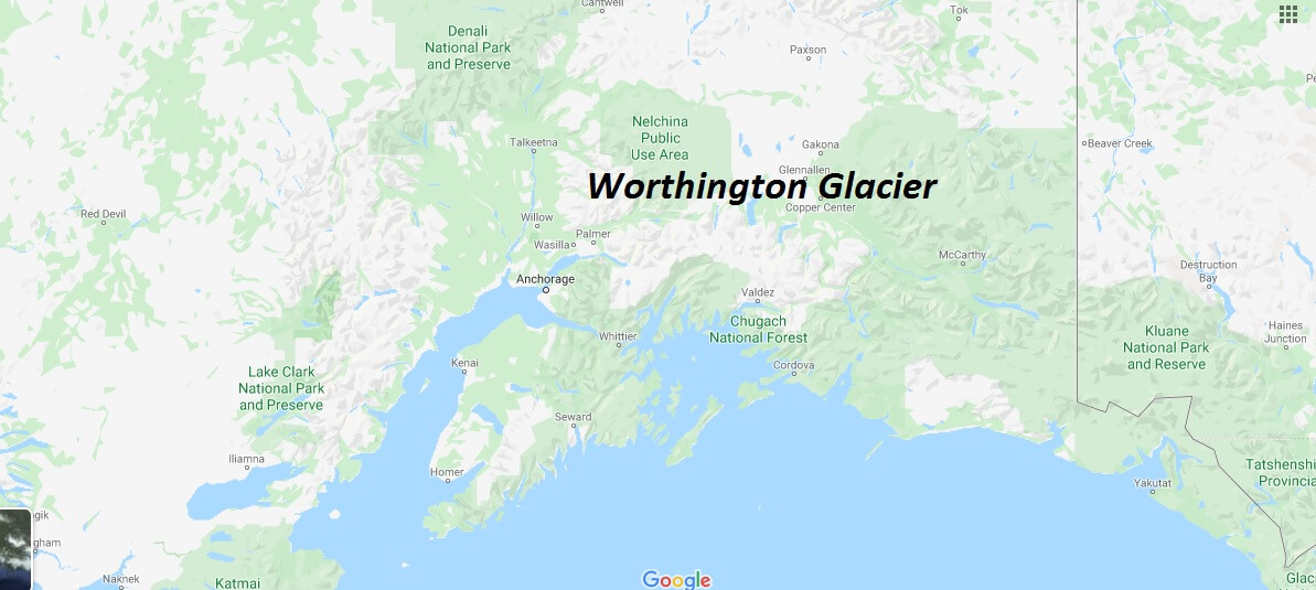 Where is Worthington Glacier?