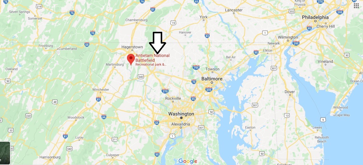 Where is Antietam National Battlefield? Where is the battle of Antietam located?