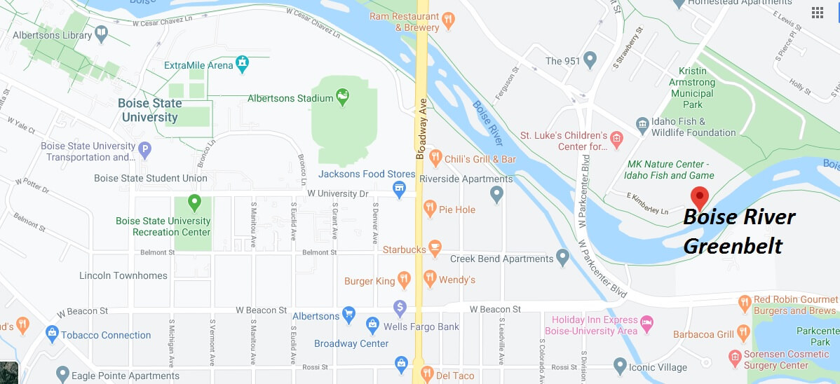 Where is Boise River Greenbelt? Where does the Boise Greenbelt start?