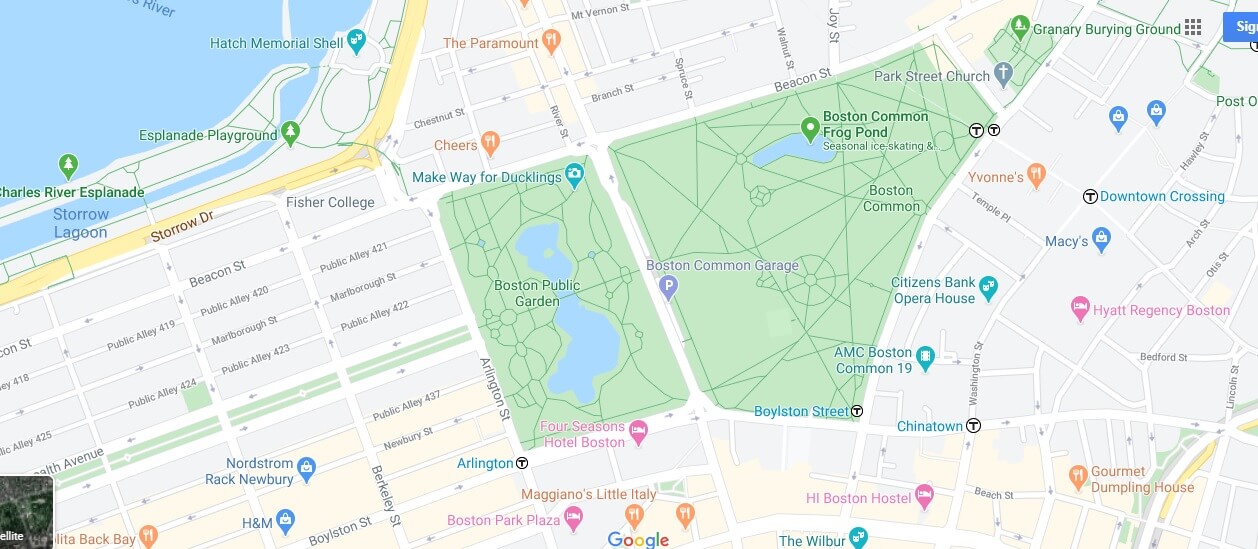 Where is Boston Public Garden? Is Boston Public Garden free?