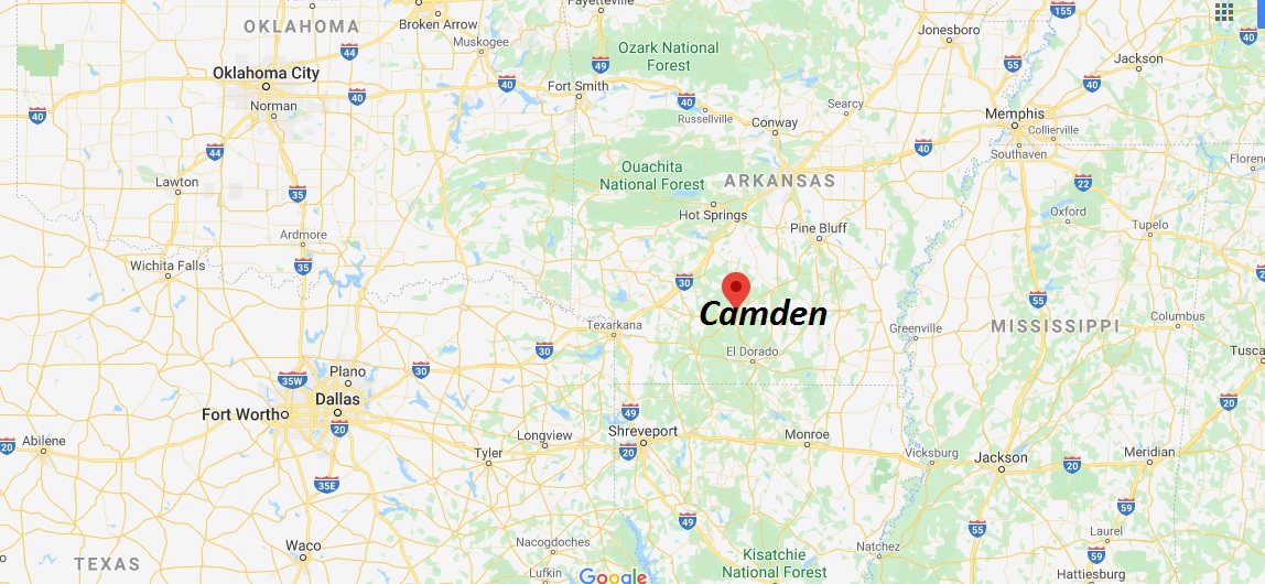 Where is Camden Arkansas? What county is Camden in? Camden Map