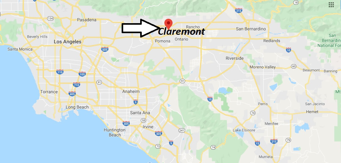 Where is Claremont, California? What county is Claremont in? Claremont Map