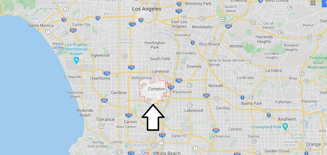 Where is Compton, California? What county is Compton in? Compton Map