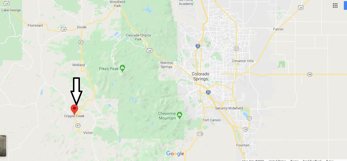 Where is Cripple Creek, Colorado? What county is Cripple Creek in? Cripple Creek Map