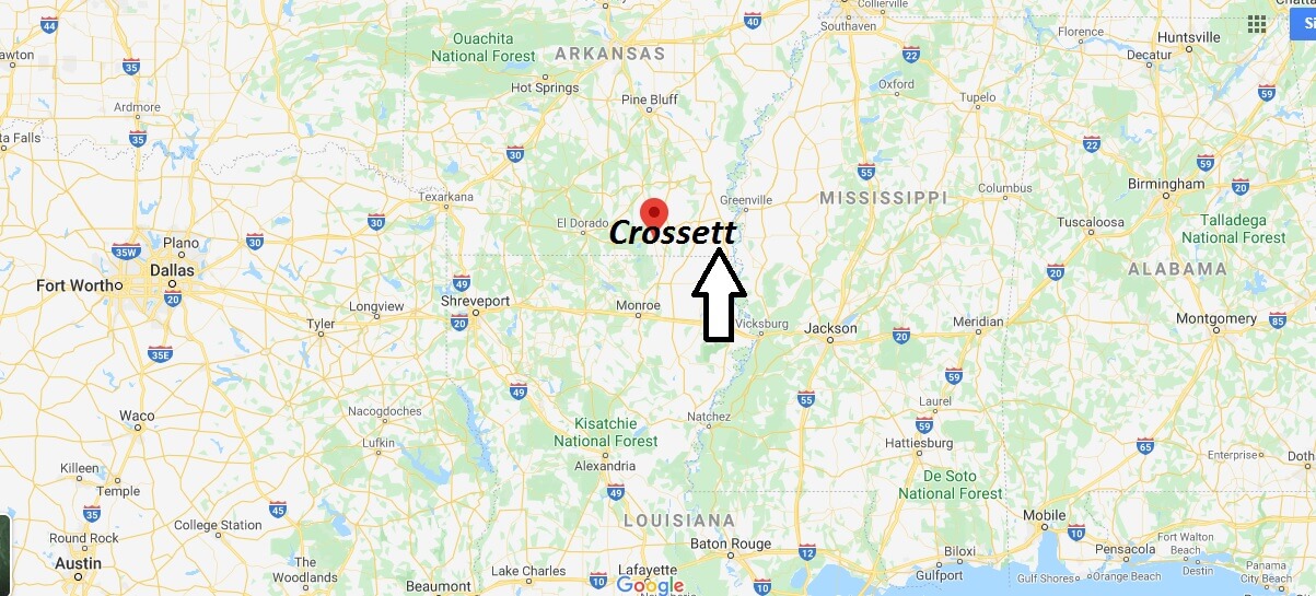 Where is Crossett Arkansas? What county is Crossett in? Crossett Map