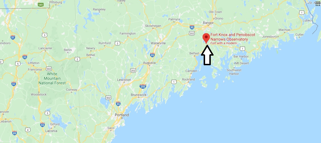 Where is Fort Knox and Penobscot Narrows Observatory? Where is the Penobscot Narrows Bridge?