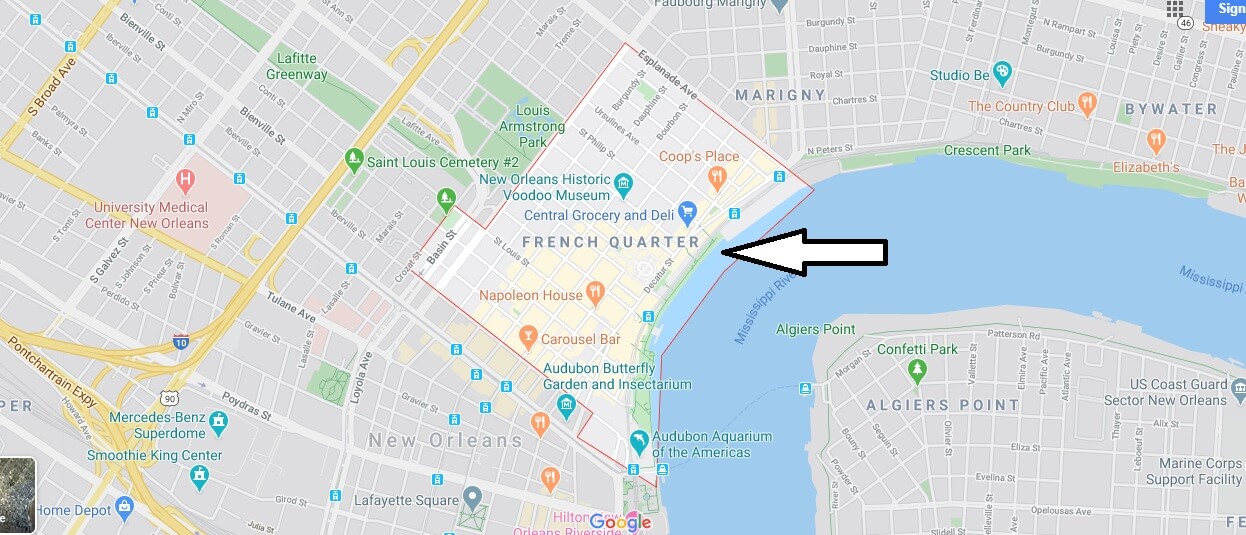 Where is French Quarter? What is considered the French Quarter?