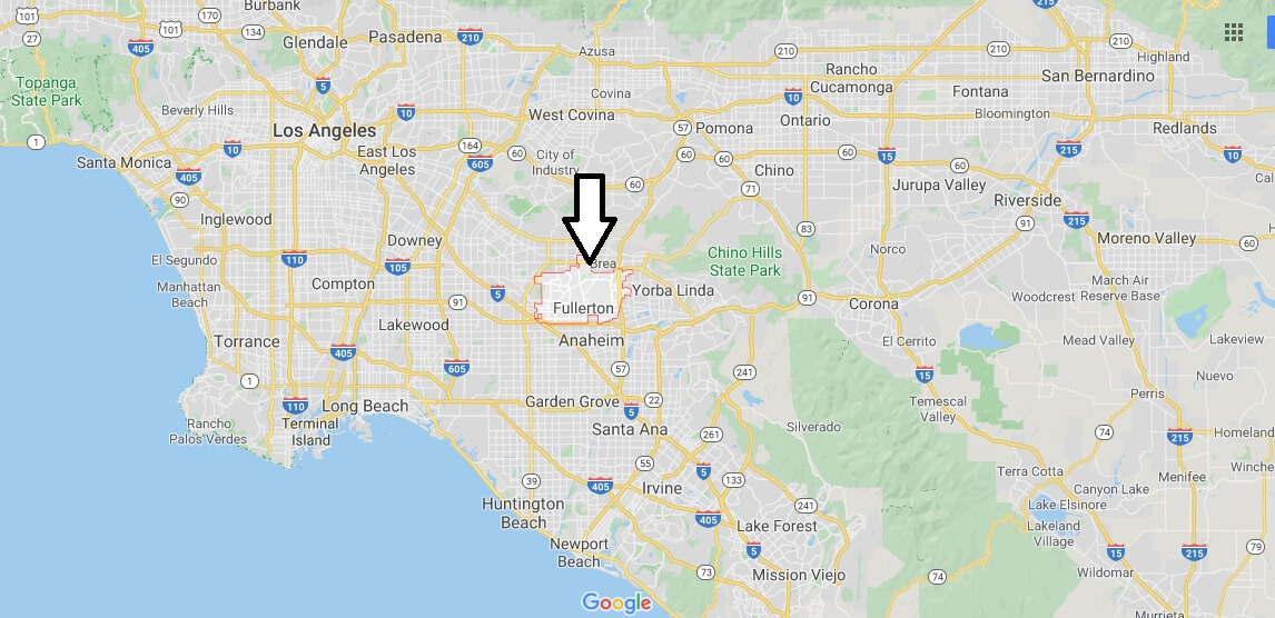 Where is Fullerton, California? What county is Fullerton in? Fullerton Map