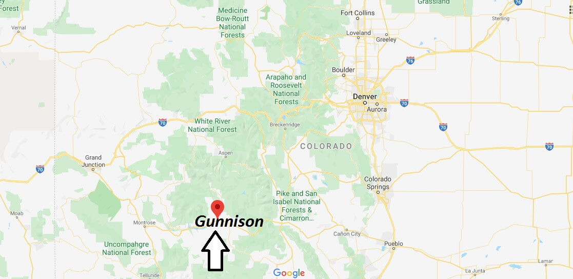 Where is Gunnison, Colorado? What county is Gunnison in? Gunnison Map