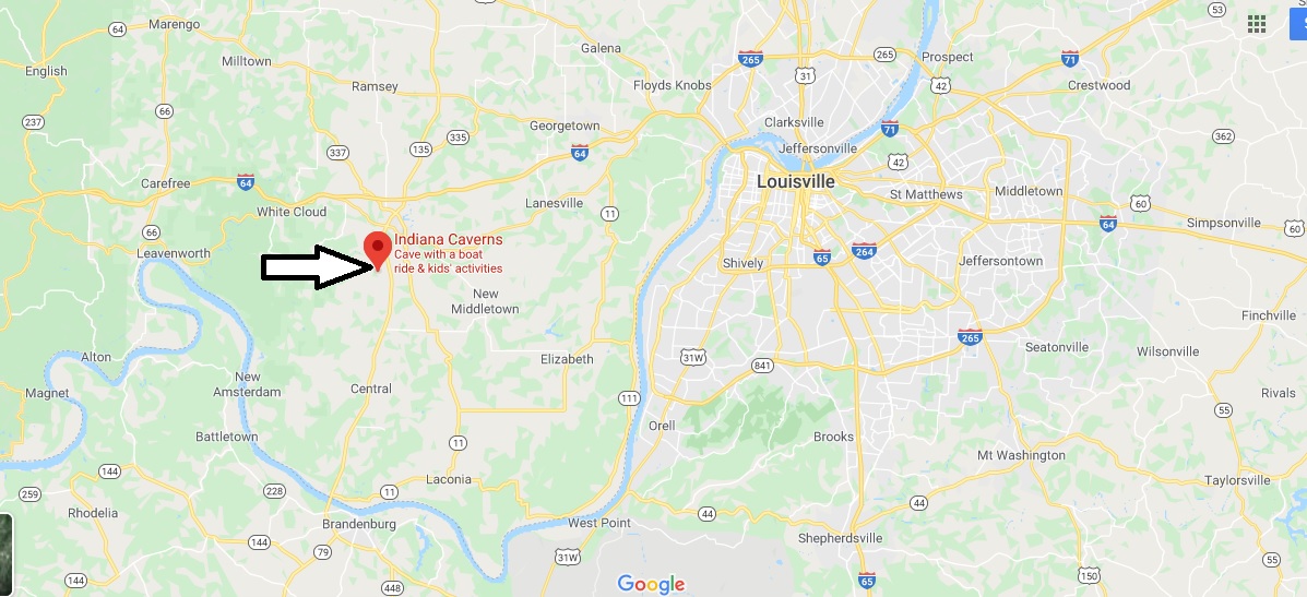 Where is Indiana Caverns? What is the largest cave in Indiana?