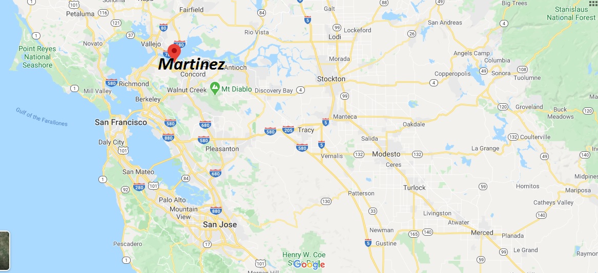 Where is Martinez, California? What county is Martinez in? Martinez Map