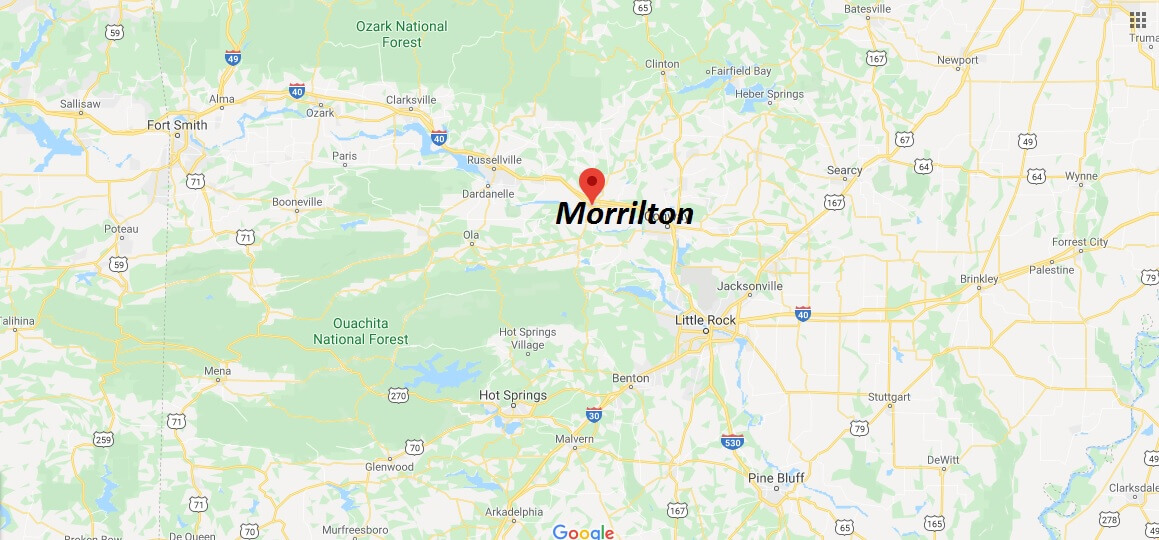 Where is Morrilton Arkansas? What county is Morrilton in? Morrilton Map