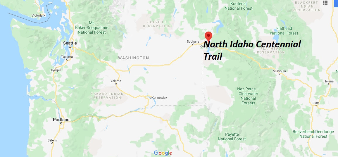 Where is North Idaho Centennial Trail? Where does the Centennial Trail start and end?