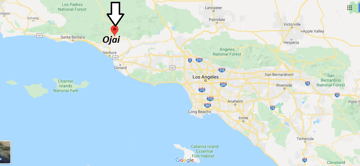Where is Ojai, California? What county is Ojai in? Ojai Map
