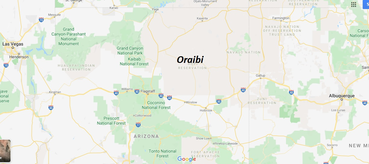 Where is Oraibi Arizona? What county is Oraibi in? Oraibi Map