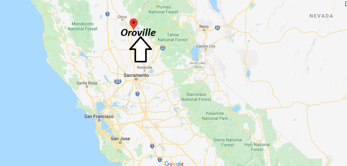 Where is Oroville, California- What county is Oroville in- Oroville Map