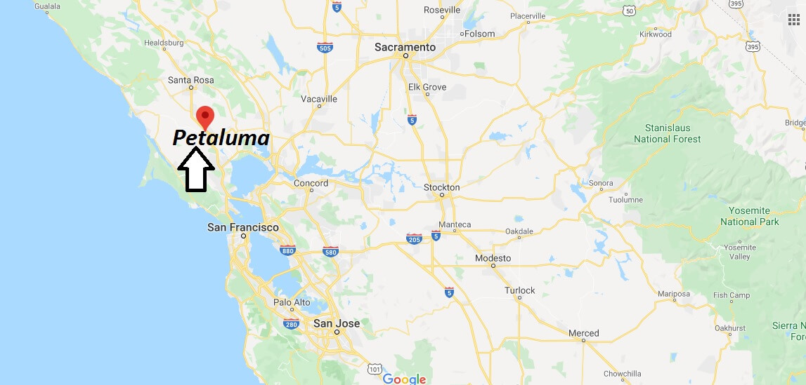 Where is Petaluma, California? What county is Petaluma in? Petaluma Map