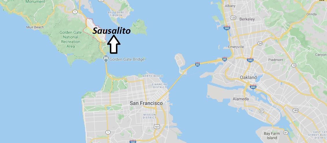 Where is Sausalito, California? What county is Sausalito in? Sausalito Map