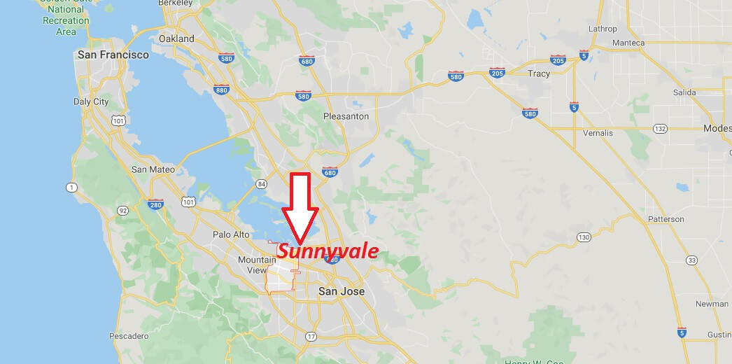 Where is Sunnyvale, California? What county is Sunnyvale in? Sunnyvale Map
