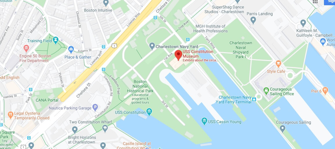 Where is the USS Constitution located? How do you get to the USS Constitution Museum?