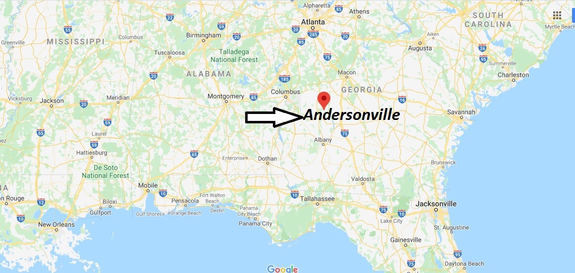 Where is Andersonville, Georgia? What county is Andersonville in? Andersonville Map