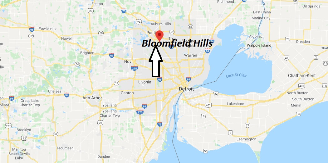 Where is Bloomfield Hills, Michigan? What county is Bloomfield Hills in? Bloomfield Hills Map