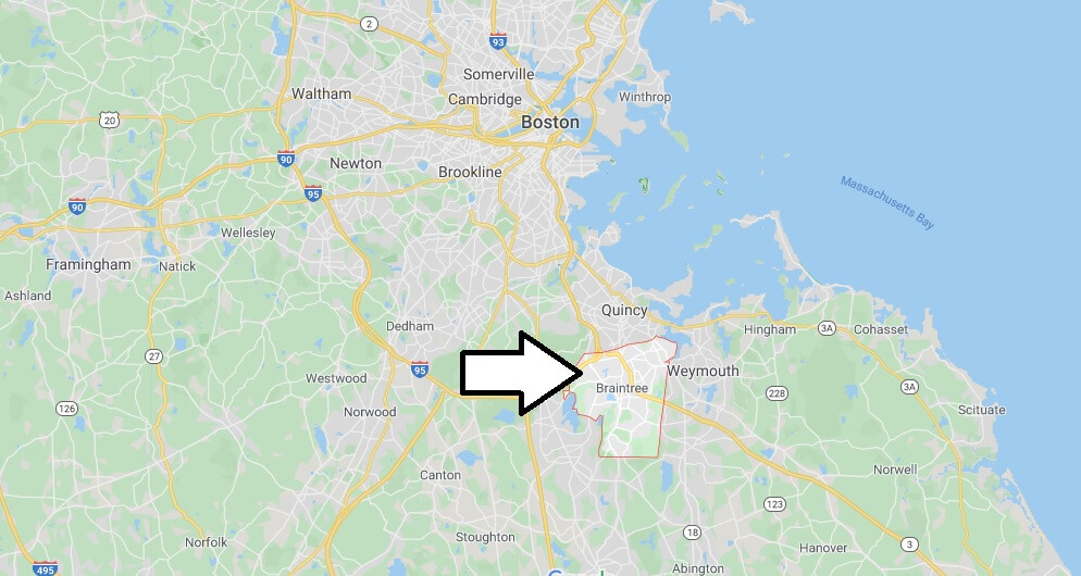 Where is Braintree, Massachusetts? What county is Braintree in? Braintree Map
