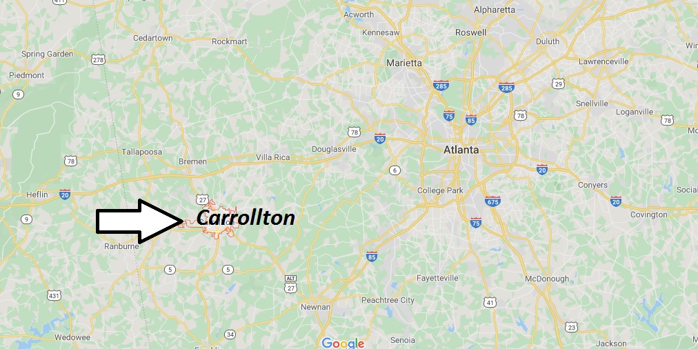 Where is Carrollton, Georgia? What county is Carrollton in? Carrollton Map
