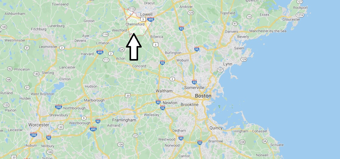 Where is Chelmsford, Massachusetts? What county is Chelmsford in? Chelmsford Map