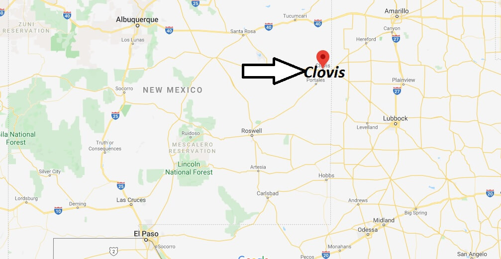 Where Is Clovis New Mexico What County Is Clovis In Clovis Map