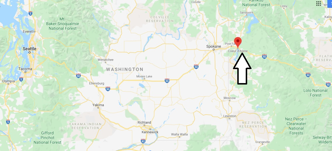 Where is Coeur d'Alene, Idaho? What county is Coeur d'Alene in? Coeur d'Alene Map