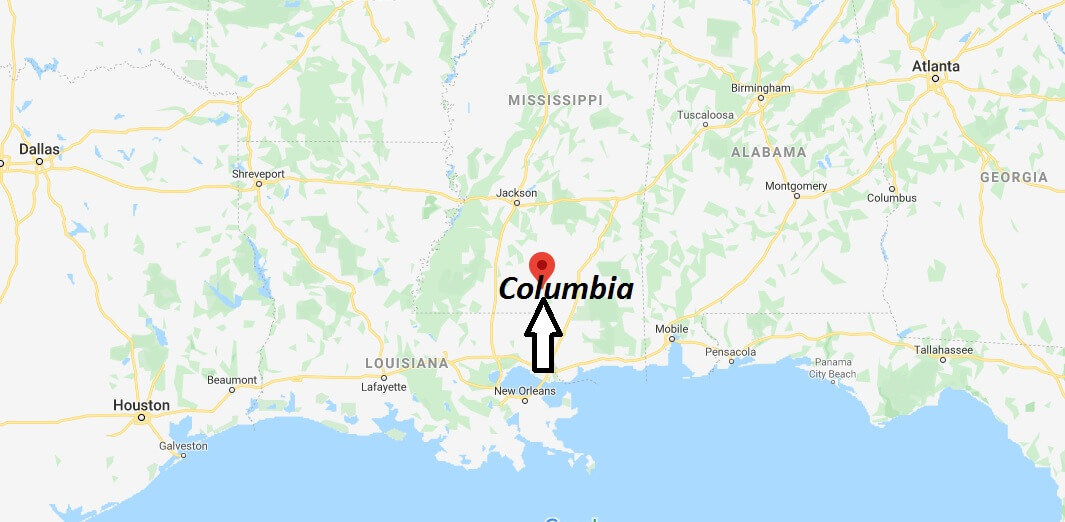 Where is Columbia, Mississippi? How far is Columbia Mississippi