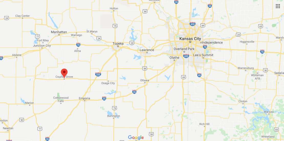 Where is Council Grove, Kansas? What county is Council Grove in? Council Grove Map