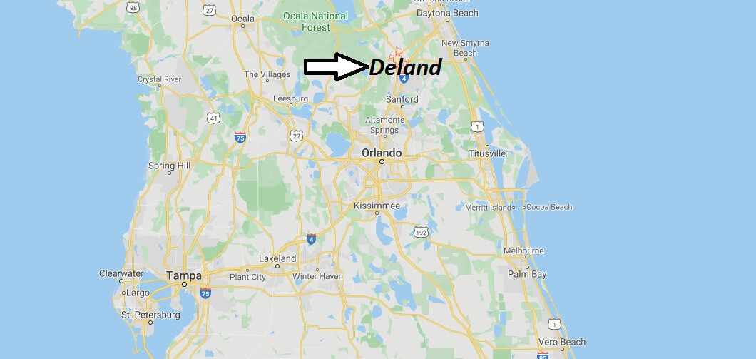 Where is Deland, Florida? What county is Deland in? Deland Map