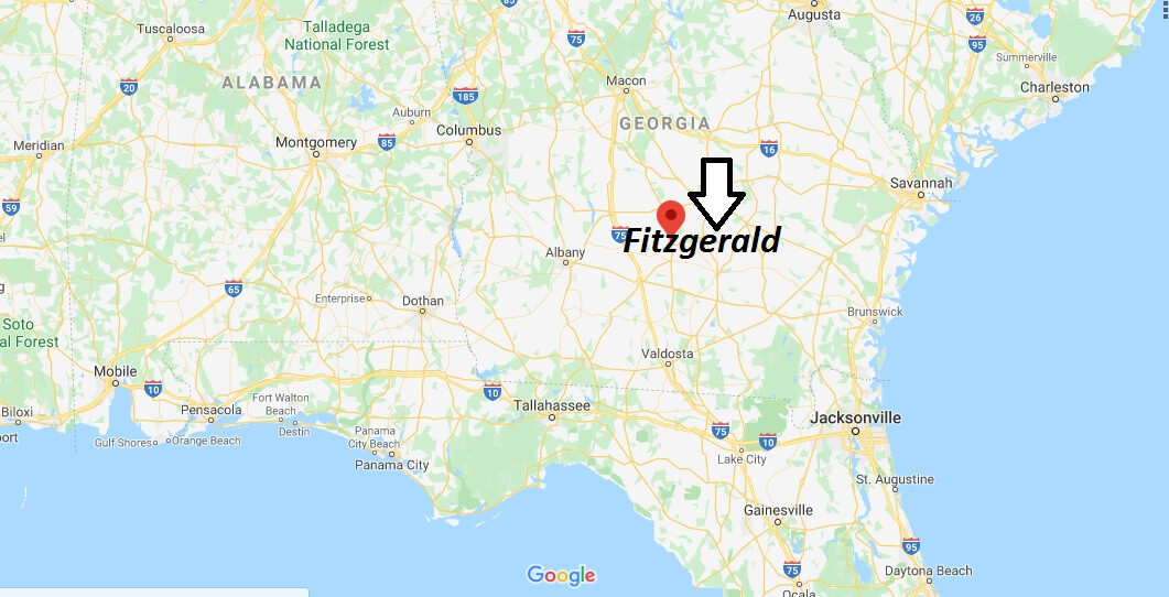 Where is Fitzgerald, Georgia? What county is Fitzgerald in? Fitzgerald Map
