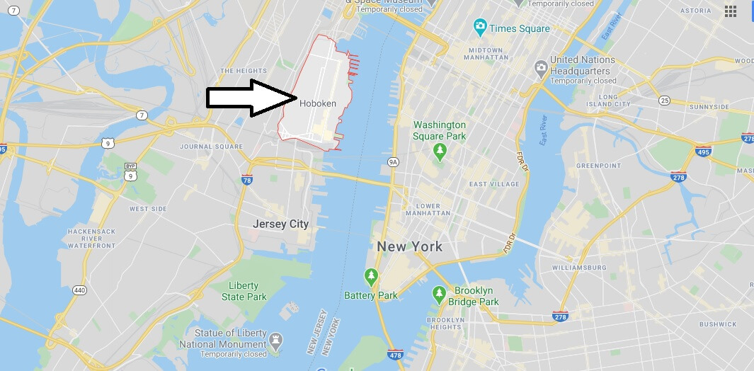 how far is hoboken new jersey from new york city